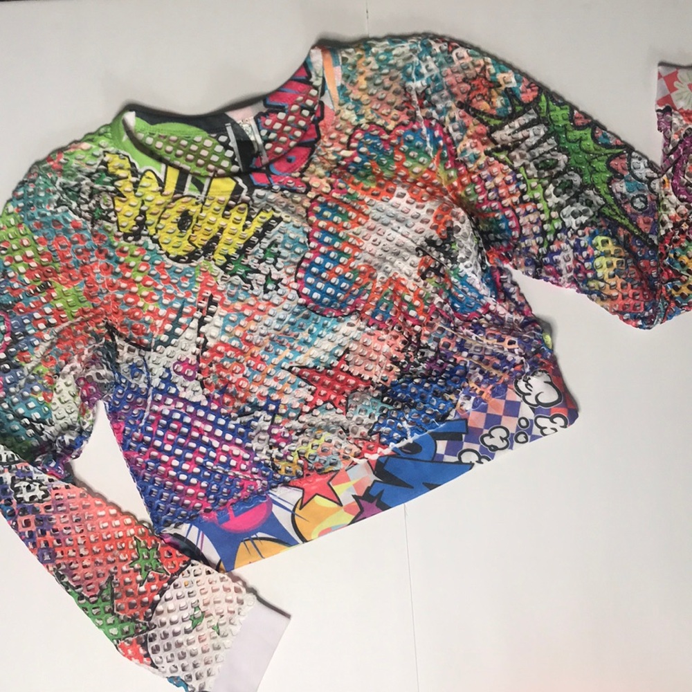 80’s Style Pop Art Graffiti Comic Top